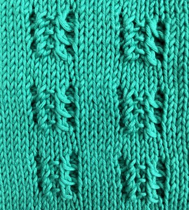 Raglan Cardigan with Eyelet Motifs