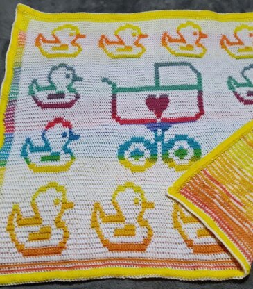 Oh Baby Baby Baby Blanket Overlay Mosaic Crochet Pattern