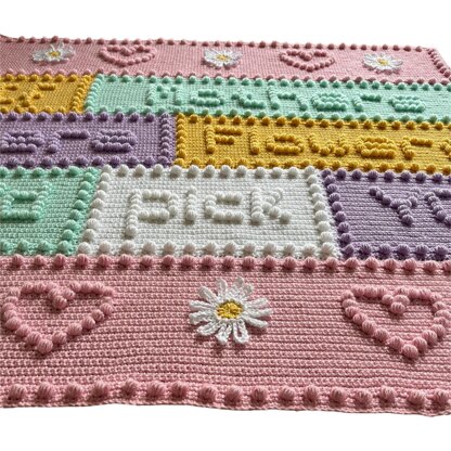 If Mothers were Flowers Motifs Crochet Blanket