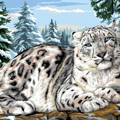 Royal Paris Snow Leopard Tapestry Canvas -