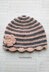 Easy stripes flower baby hat