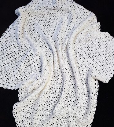 CROCHET Baby Blanket / Afghan - Easy Lace