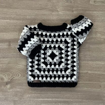 Granny Square Pullover Sweater