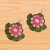 Crochet flower earrings pattern.