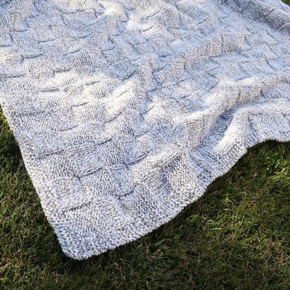 Plaza Knit Blanket - knitting pattern