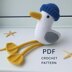 Seagull Crochet Pattern – Amigurumi Bird Plush PDF, Beginner-Friendly