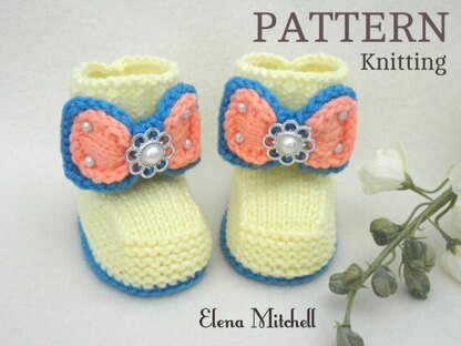 Pattern Knit Booties Merida