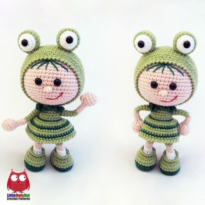 118 Girl Doll in a frog outfit