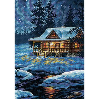 Dimensions Moonlit Cabin Cross Stitch Kit