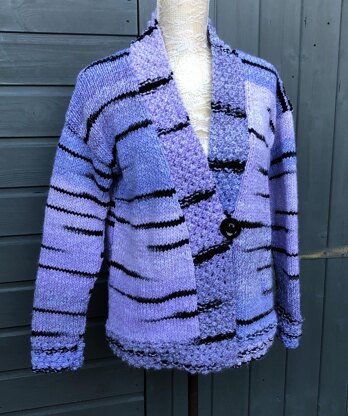 Boxy Jacket with Blackberry Stitch Borders