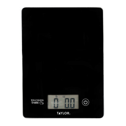 Taylor Pro Touchless TARE Digital Dual Kitchen Scales 5Kg (11lbs / 5 litres), Black, Gift boxed
