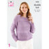 Cardigan and Sweater in King Cole Bamboo Cotton DK - 6336 - Leaflet