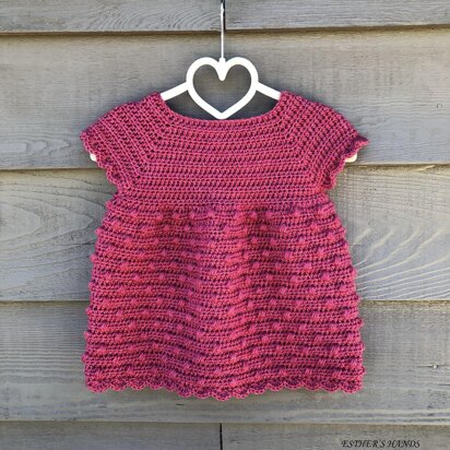 Crochet baby dress - Sylvia Bobble Dress