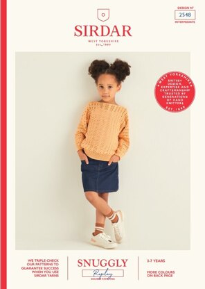 Children's Sweater in Sirdar Snuggly Replay DK - 2548 - Leaflet