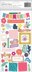 American Crafts Paige Evans Whimsical Thickers Stickers 5.5"X11" 89/Pkg - Icons, Chipboard W/Copper Foil