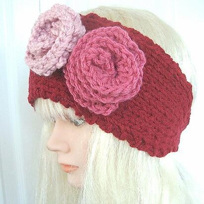 430, KNITTED HEADBAND AND FLOWERS