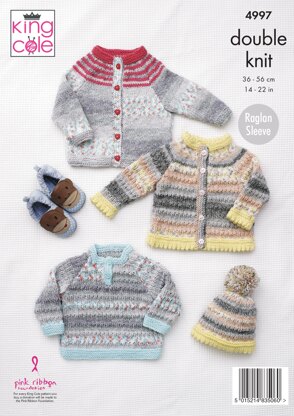 Cardigans, Sweater and Hat in King Cole DK - 4997 - Downloadable PDF