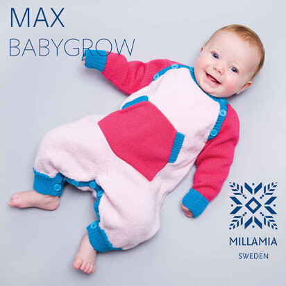 "Max Babygrow" - Babygrow Knitting Pattern For Babies in MillaMia Naturally Soft Merino