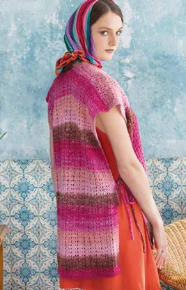 Side Tie Ruana in Noro Geshi - 16764 - Downloadable PDF