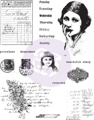 Prima Marketing Finnabair Cling Stamps 6"X7.5" - Beautiful Story