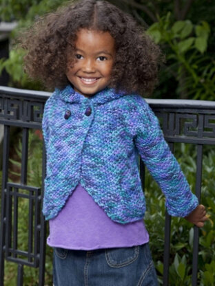 Two-Button Hoodie in Caron Simply Soft Paints - Downloadable PDF