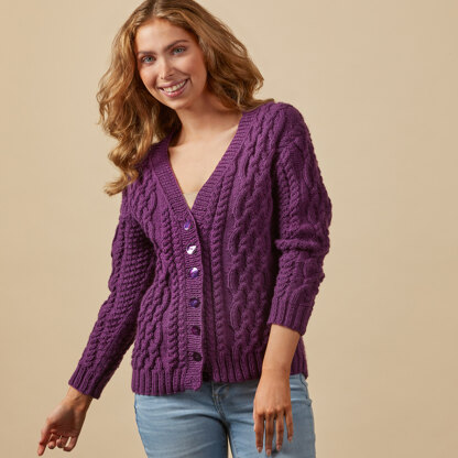 1345 Desert Willow - Cardigan Knitting Pattern for Women in Valley Yarns Amherst