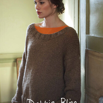"Kaitlyn Sweater" - Sweater Knitting Pattern For Women in Debbie Bliss Paloma - DBS012