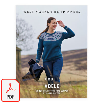 Adele Women’s Slipstitch Yoke Jumper By Sarah Hatton in West Yorkshire Spinners - WYS1000275 - Downloadable PDF