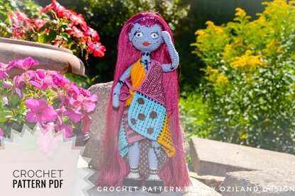 Crochet Pattern Sally Skellington Amigurumi doll