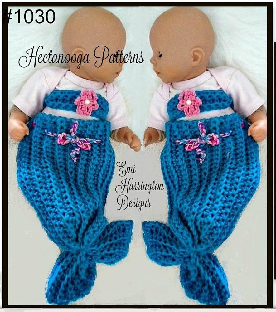 1030 BABY Mermaid Tail Crochet pattern by Emi Harrington