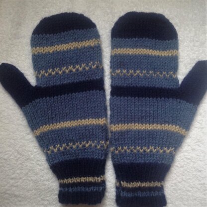 Moody Blue Time Mittens