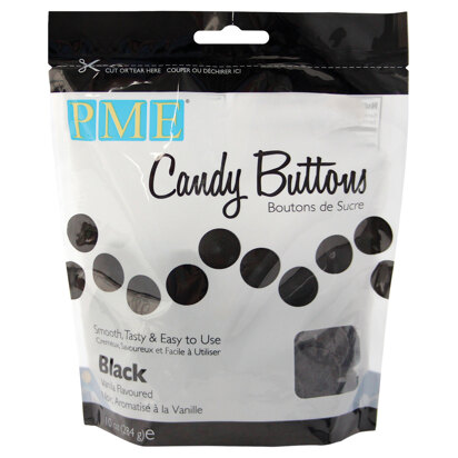 PME Cake Candy Buttons - Black/White (280g / 10oz)