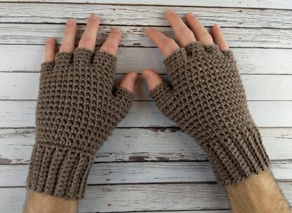 Oliver Fingerless Gloves - Kickin Crochet