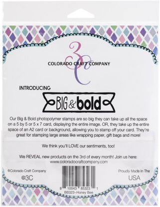 Colorado Craft Company Clear Stamps 6"X6" - Honey Bee-Big & Bold