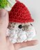 Crochet Santa ornament pattern, easy crochet Christmas decor