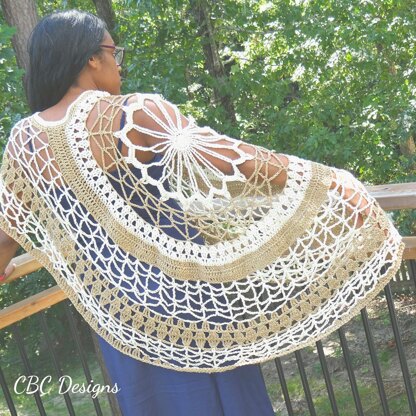 Flower Mandala Circle Poncho