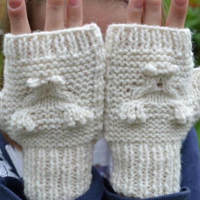 Fingerless Frog Mittens