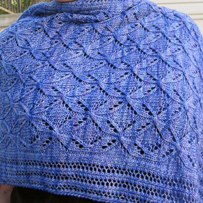 Cable Lace Snowflake Shawl