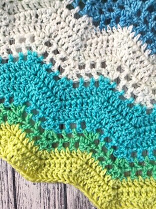 Open and Shut Ripple Baby Blanket