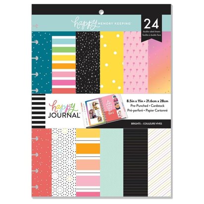 Me & My Big Ideas Happy Memory Keeping Bright Big Pre-Punched Cardstock Photo Pages