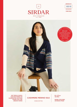 Sirdar 10310 Patchwork Cardigan in Cashmere Merino Silk DK PDF at