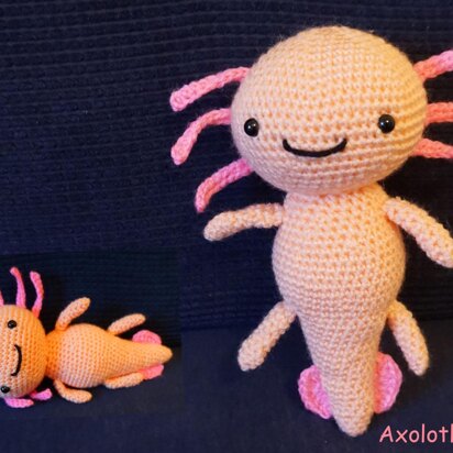 Amigurumi Häkelanleitung Axolotl Leni