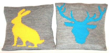 Woodland Deer/Stag Head Cushion Cover