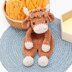 Crochet Highland cow snuggler pattern, Highland cow lovey