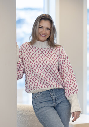 Supporting Sweater in Viking Of Norway Alpaca Storm - UK-2307-7 - Downloadable PDF