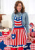 Betsy Ross Patriotic Apron in Red Heart Super Saver Economy Solids - LW4747 - Downloadable PDF