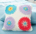 Colorful Cogs Afghan & Pillow in Bernat Super Value