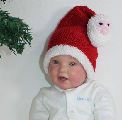 Baby Santa Head Hat and Booties