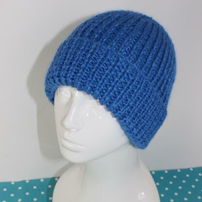 Simple Aran Rib Beanie Hat