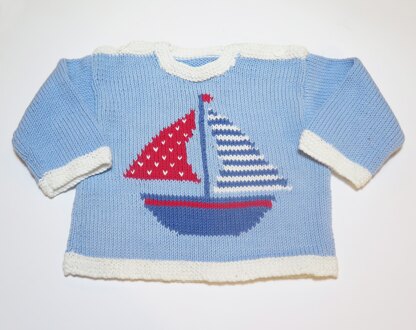 Sailing Boat Sweater for Babies and Toddlers